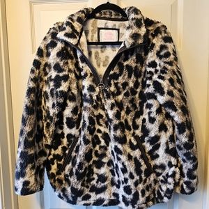 Faux Sherpa pullover. Size XXL. Brown & tan